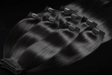 Luxury black straight clip-in hair extensions